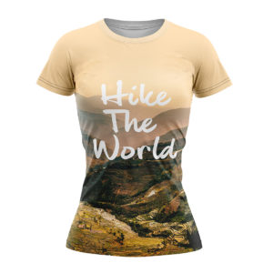 Przod koszulki w wersji damskiej - Hike The World